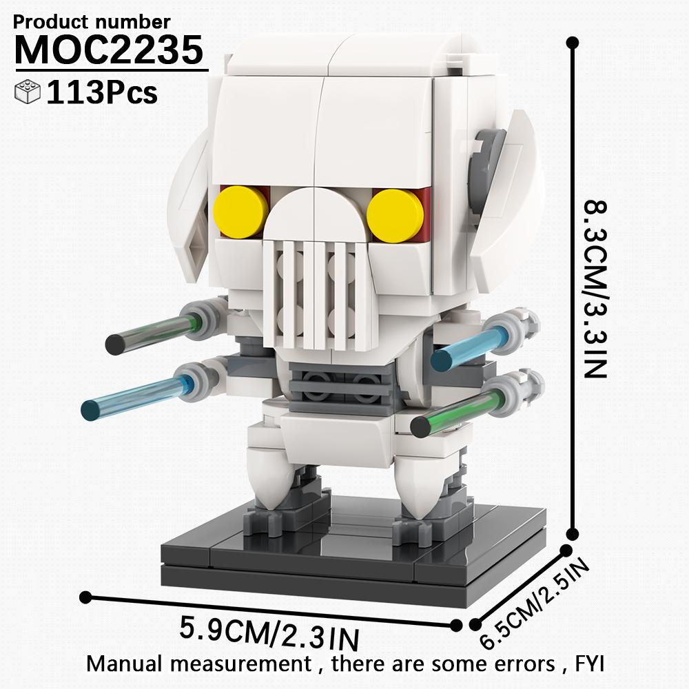 

MOOXI Brickheadzed Фигурка из фильмов Звездные войны Модель Джедай Штурмовик Робот Набор строительных блоков Сделай сам Кирпичики для детей Игрушки Монтессори