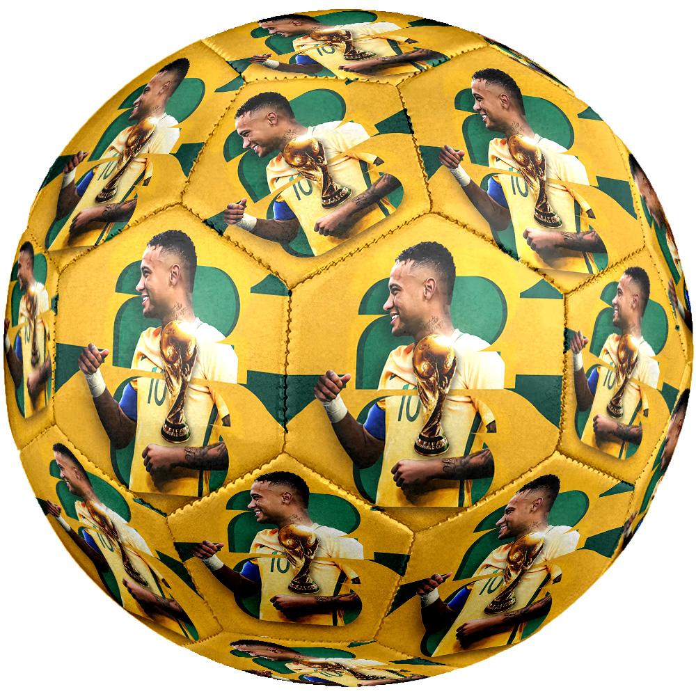 Giocatore di calcio Neymar Pallone da calcio taglia 5 Cucito a macchina Universale per interni/esterni Regalo commemorativo perfetto per gli amanti del calcio