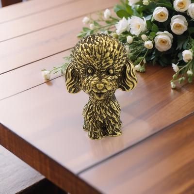 Dog Staute Figurine Medieval Home Decoration Desk Ornament Creative Brass Animal Sculpture Tea