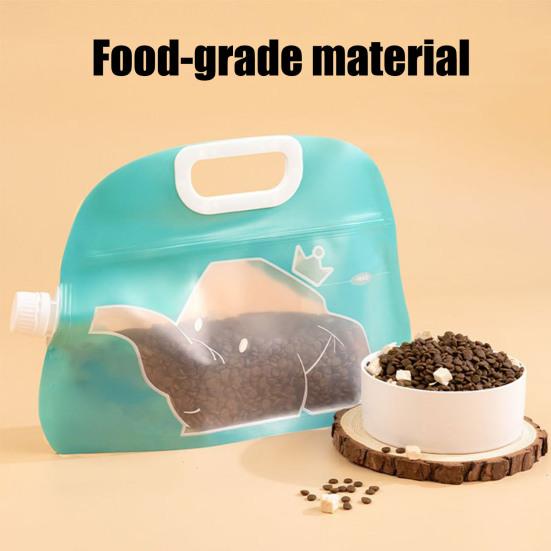 Pet Food Storage Bag Resealable Plastic Storage Bag for Dry Food Snacks Portable Pet Food Sealing Bag for Travel Camping Hiking