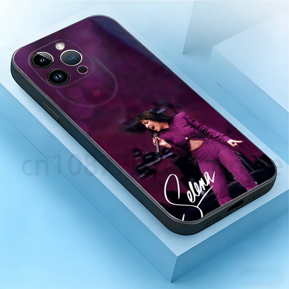 

S-Selena Quintanilla Phone Case For iPhone 17,16,15,14,13,12,11,Pro,Max,Plus,Mini, Anti Fall Black Matte Soft Bumper iPhone13PROMAX