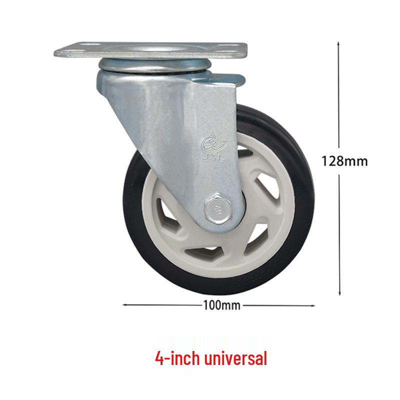 Universal Medium Duty Casters with Brake – 3, 4, 5 Inch Wheels for Equipment & Tool Carts