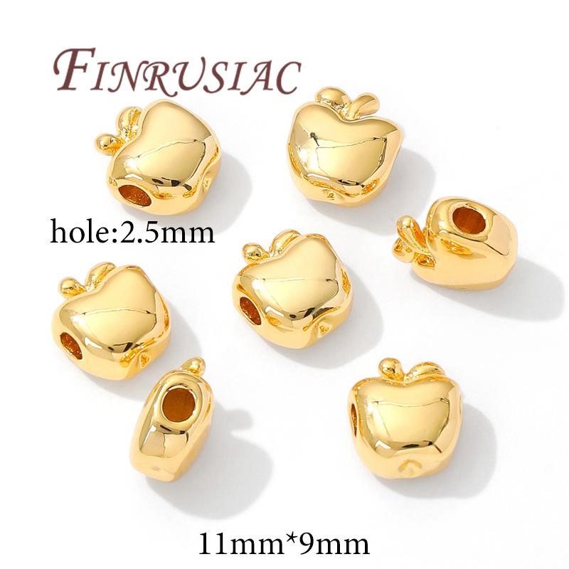 11mm*9mm Apple beads Spacer Beads 18K Gold Plated Bracelets Beads Jewelry Accessories,Beads Separators