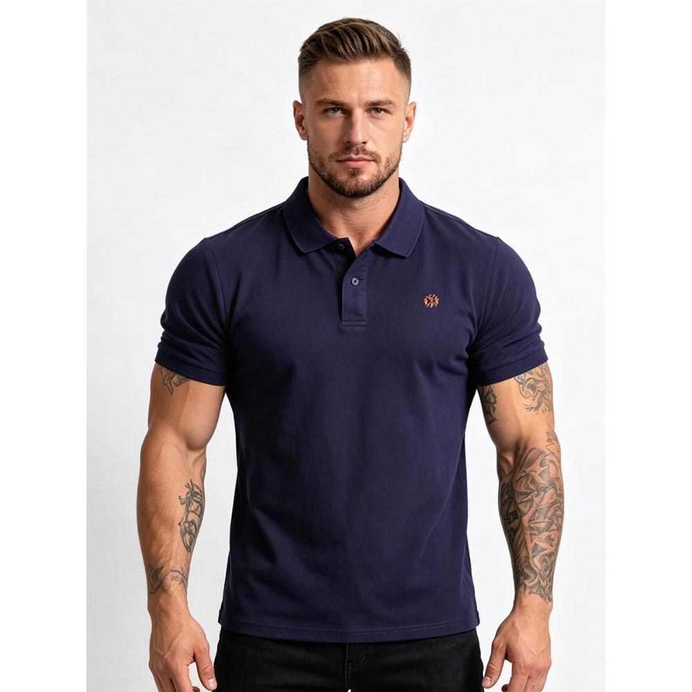 Polo estiva da uomo a manica corta Marchio di abbigliamento Polo casual da uomo in puro cotone M-6XL