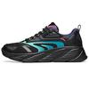 Cushioning Reflective Low Top Running Shoes Men's Black Green Blue 912035558-3