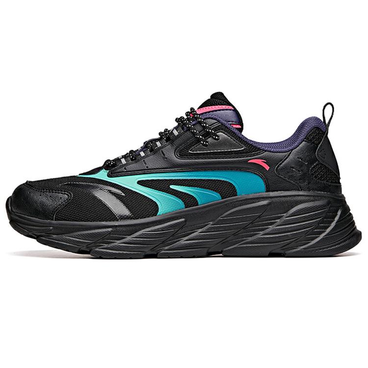 

Anta Cushioning Reflective Low top Running Shoes Men s Black Green Blue 912035558-3 40
