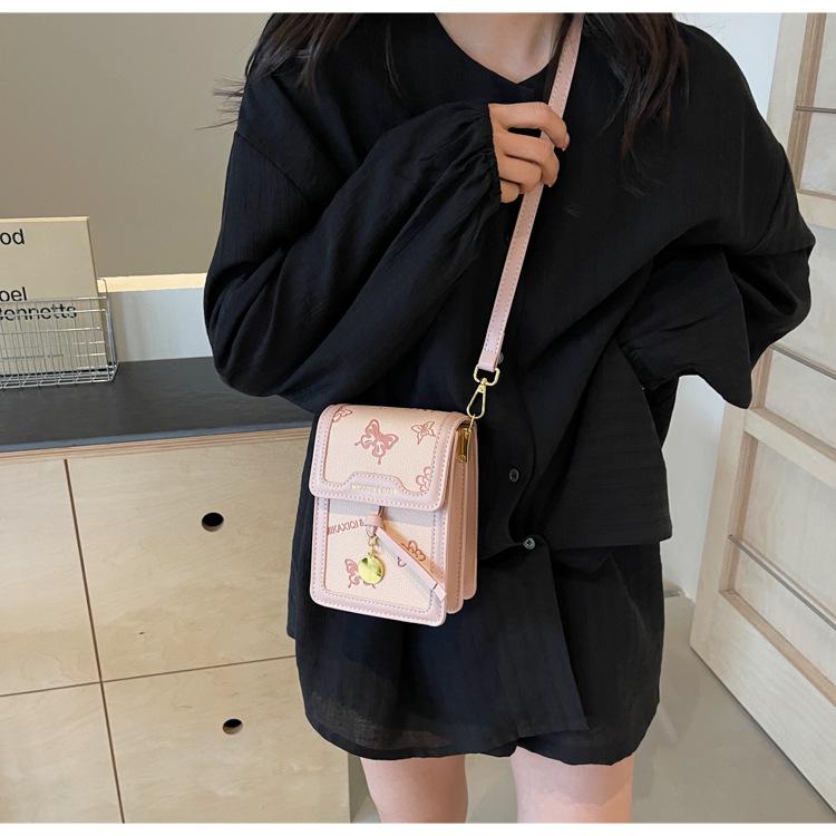 

Summer messenger small bag women s 2025 new trendy small square bag high-end shoulder bag popular super hot mobile phone bag розовый