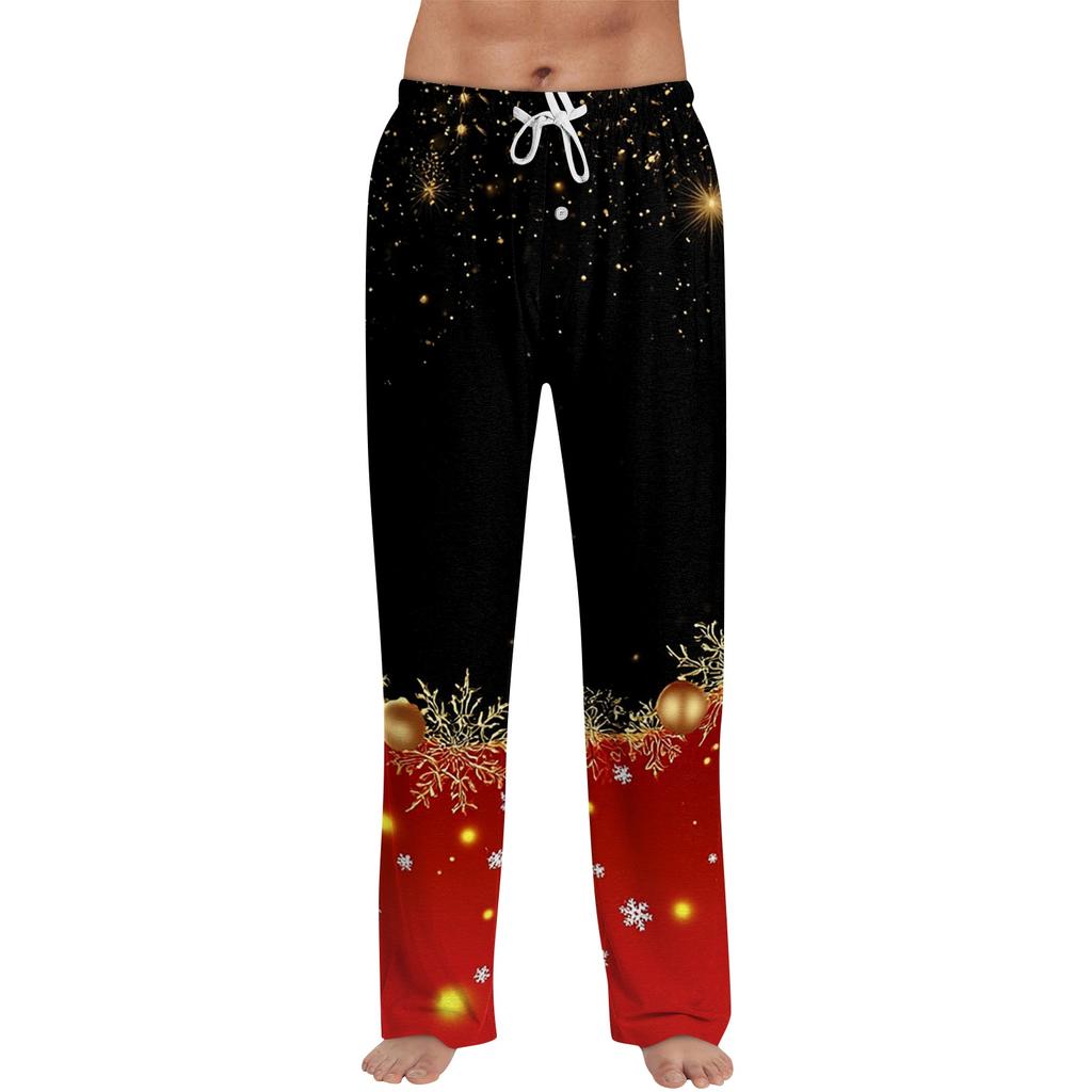 Men's Christmas Print Pajama Pants for Casual Sleepwear