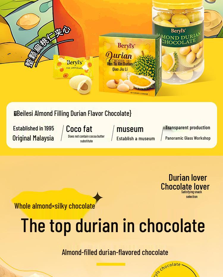 Malaysian Durian & Grape Almond-Filled Chocolate Jar