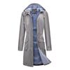 Oversized Long Casual Windbreaker for Women, Waterproof, Hooded, Solid Color Top, Striped Lining, Straight Cut Jacket