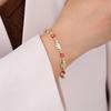 1Pc Gold Elephant Charm Bracelet Colorful Evil Eye Beads Adjustable Chain Bohemian Lucky Wrist Jewelry for Women Girls