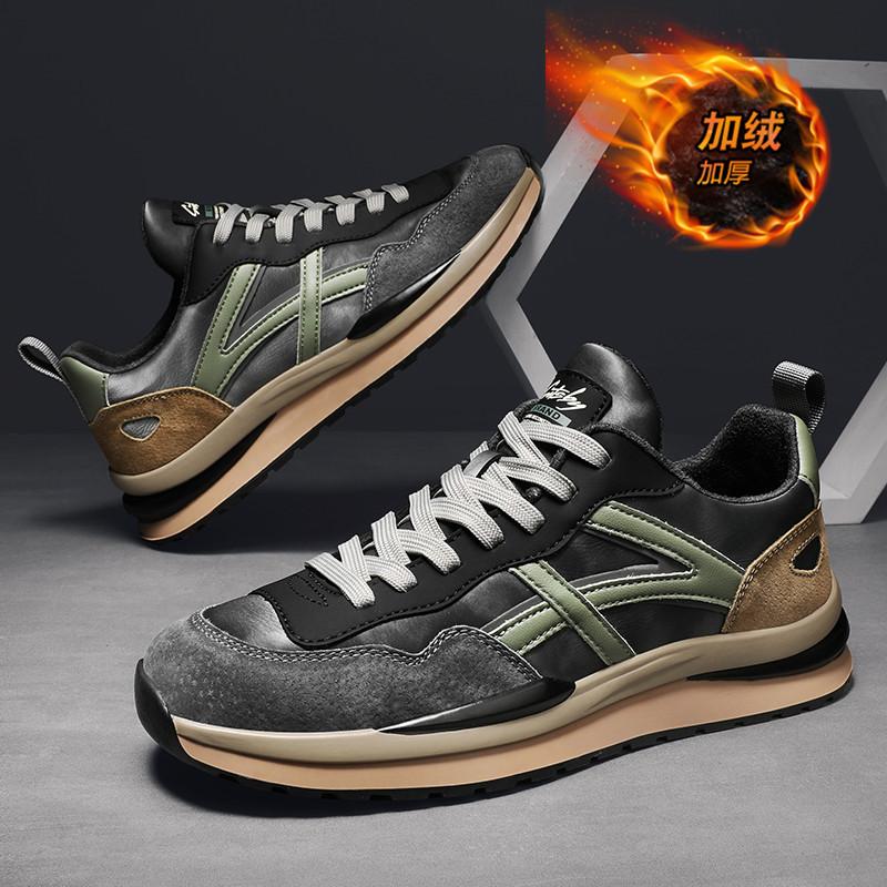 

Spring new leather shoes retro leather casual dad sports men s shoes 39