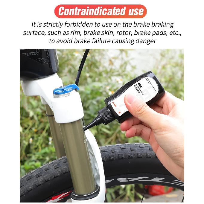 LEBYCLE MTB Bicycle Front Fork Lubricant Bike Front And Rear Shock Absorber Oil Anti-rust Grease For Suspension Dust Seals 60ML