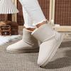 Fashion Thick Plush Platform Snow Boots Women Winter Keep Warm Fur Cotton Shoes Woman Faux Suede Slip-On Ankle Boots Padded Shoes