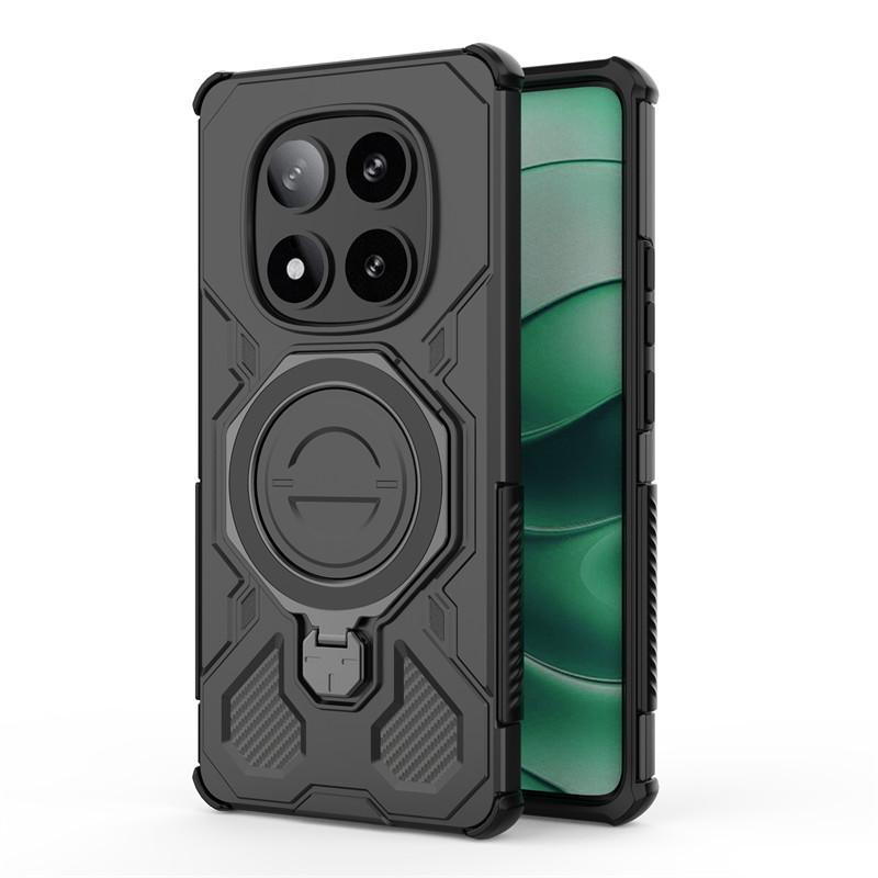 For Xiaomi Redmi Note 14 Pro 5G Case Cover Holder Magnetic Wireless Charging Protective Phone Case On Redmi Note 14 Pro 5G Funda