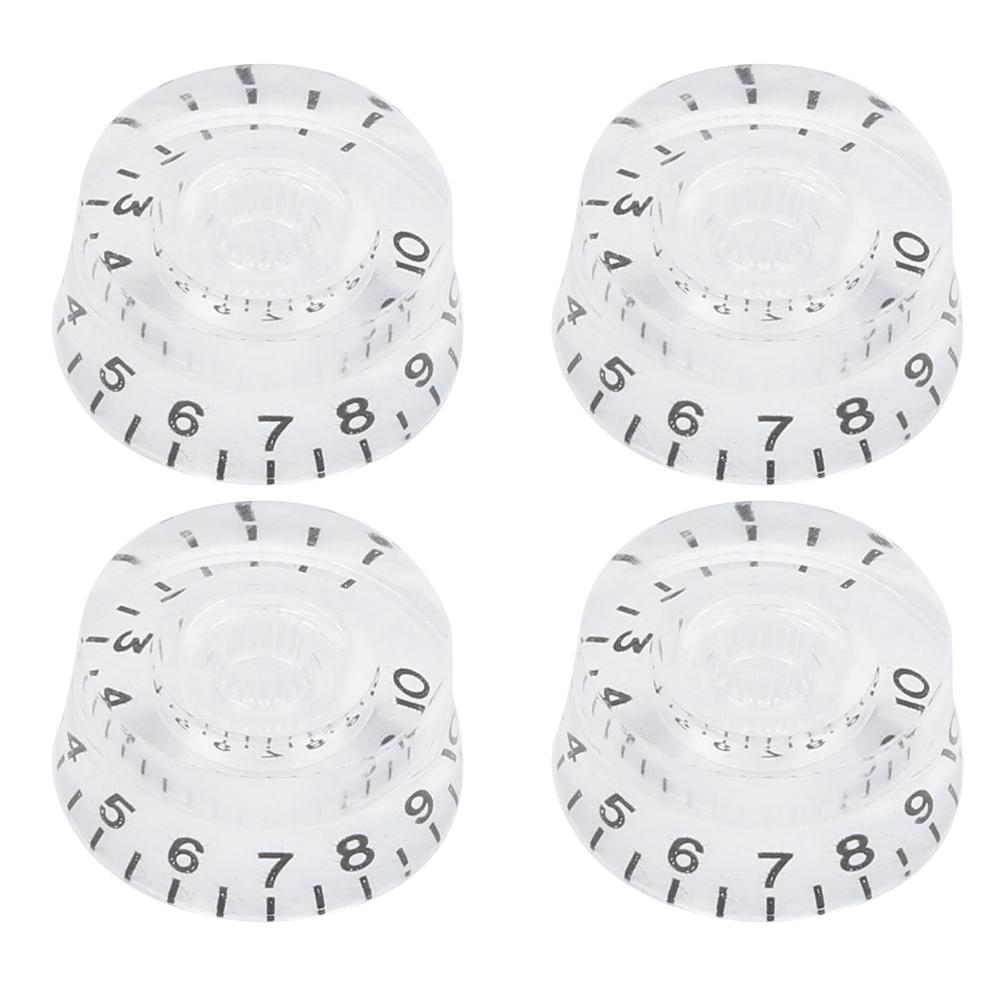 4Pcs Acrylic Bass Knobs Electric Guitar Volume Control Potentiometer Hat Guitar Accessories