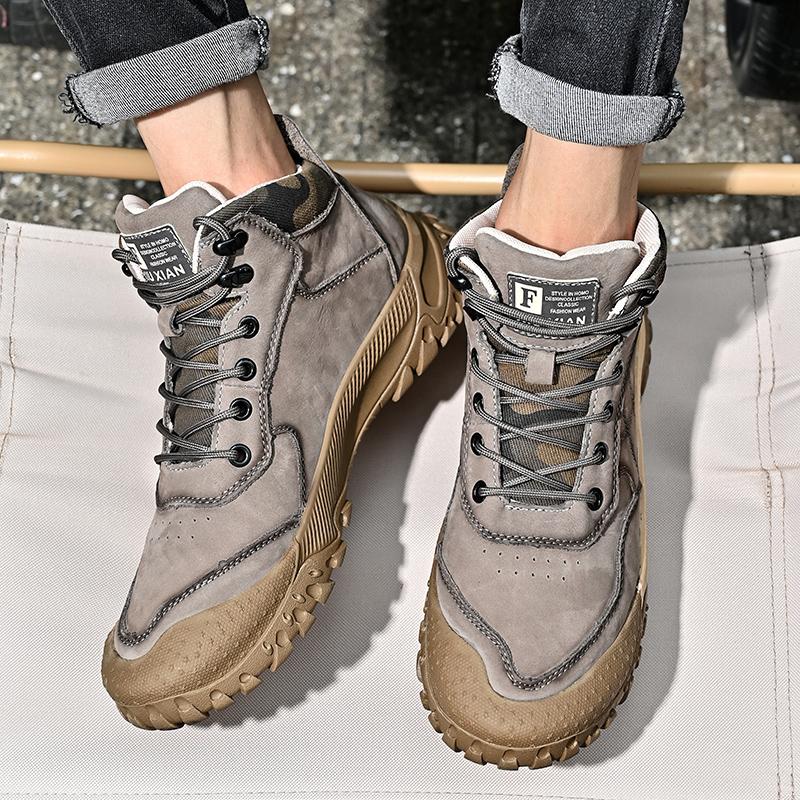 New Men's Boots  All-match High Quality Mens Sneakers Classic Male Comfortable Low Top Outdoor Shoe Men Casual Ankle Boots