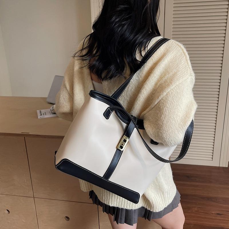 Popular Tote Bag, Large-capacity Pu Bag, Commuting Bag To Work, Versatile Student Class Shoulder Armpit Bag