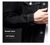 Men's Trendy Black Denim Jacket - Spring/Autumn Korean Hong Kong Style Wear-Resistant