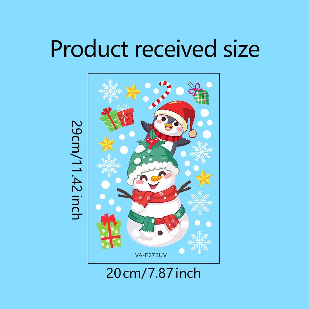 Jule Snøkrystall Elg Snømann Glassklistremerke Noel Pynt Jule Veggklistremerker God Jul Dekor Godt Nyttår Klistremerke