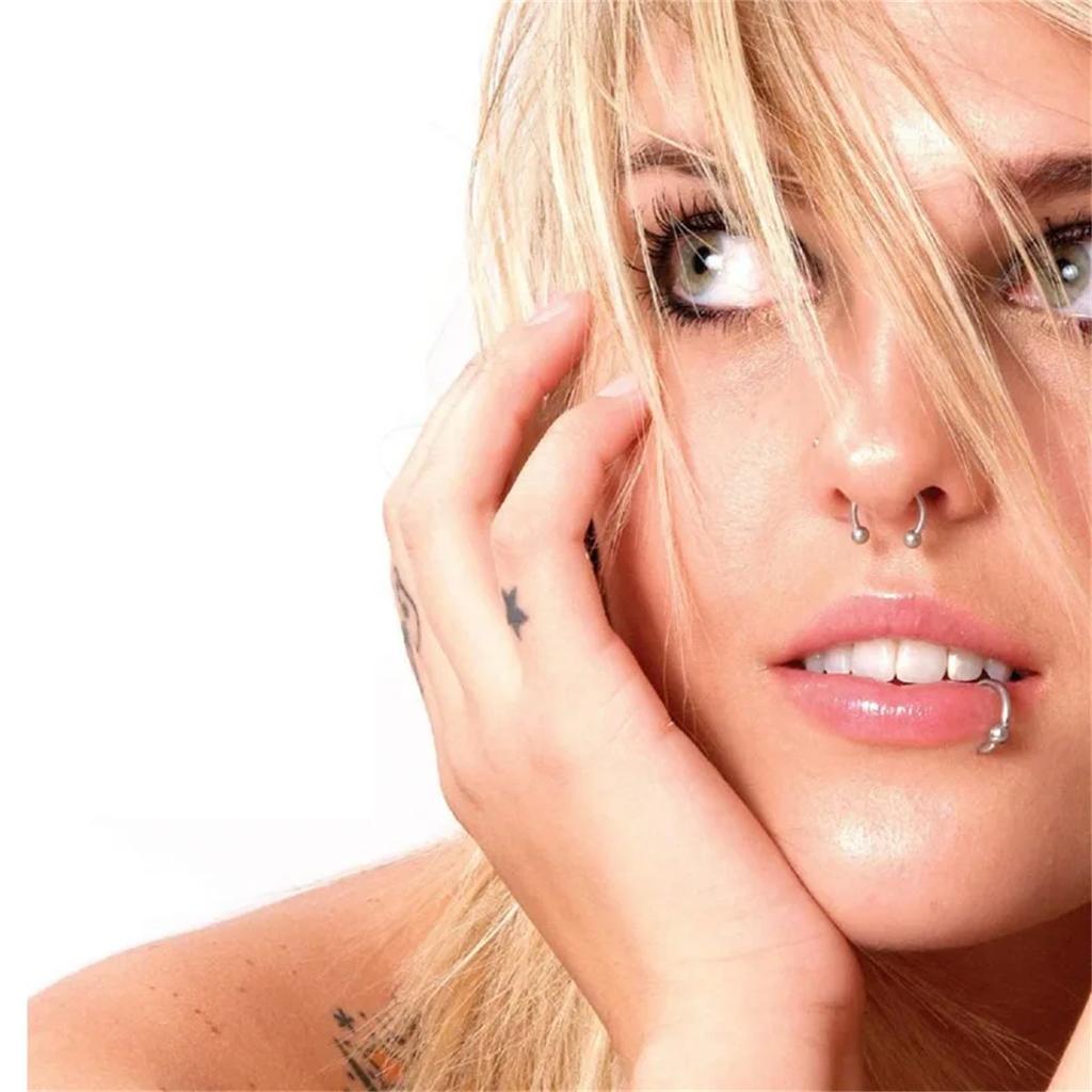 2 5 Pcs 16G Punk Stainless Steel Horseshoe Septum Nose Ring Cartilage Helix Ear Piercing Jewelry For Women Men