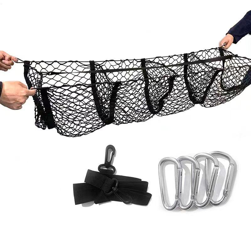 Cargo Net Trunk Bed Organizer Mesh Storage Net Truck Accessories Bed Grocery Holder for SUV Car Pickup Truck Bed