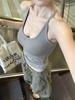 Women's Halter Neck Vest with Side Bust Support, Chest Pads, Slimming Waist, and Back Shaping for Summer Outerwear or Inner Layer