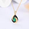 Luxury 925 Sterling Silver Pendant Necklace Natural Agate Pear 5*7mm Real Gemstones Vintage Fine Jewelry for Women's Party Gifts