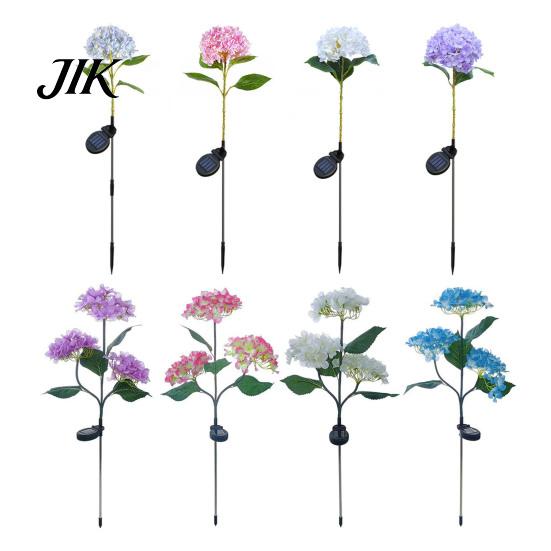 Solar Powered Patio Decor Fairy Hydrangea Lights, Garden Stake Waterproof LED Flower Light, Twinkling Tree Lights Outdoor Colorful Lamp for