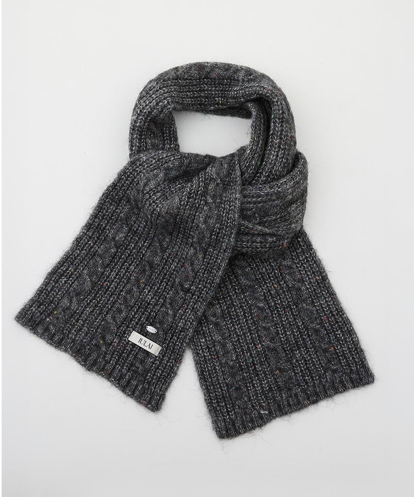 IULAI Twist Mohair Muffler Charcoal