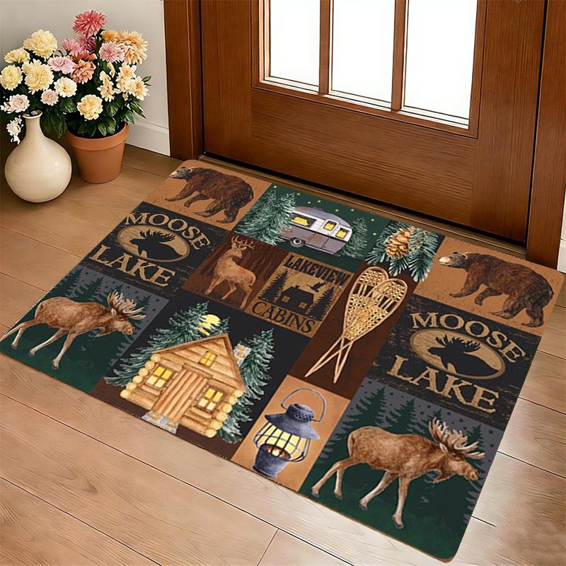 Moose Lake Living Room Nonslip Area Rug Soft Carpet For Bedroom Game Playroom Sofa Office Home Decor Doormat Christmas Gift C9302497