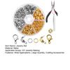 463-Piece Bracelet Clasp Set Jewelry Making Set with Lobster Clasps Split Rings Bead Tips Pliers Tweezers DIY Bracelet Tool Kit for Crafts
