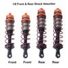 4Pcs Shock Absorber 120mm Front 140mm Rear Metal Damper Suspension for HPI TROPHY FLUX 107016 1/8 RC Racing Car Truggy ZD Racing