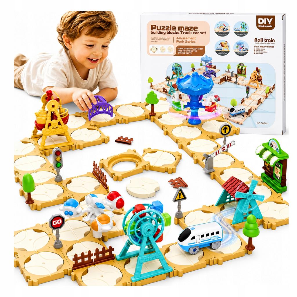 [PACZB] DIY Electric Train Puzzle Construction Set 125 Pcs Z3382