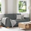 2 Seater Sofa Dark Grey 140 cm Fabric