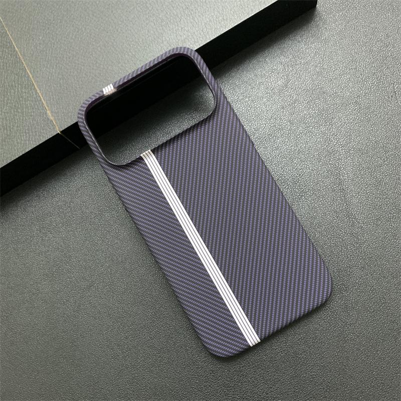 Contrast Clash Color Carbon Fiber Thin Matte Case for For Iphone 17 Pro Max 16 1 14 13 12 11 Stripe Pattern Shockproof Bumper Cover