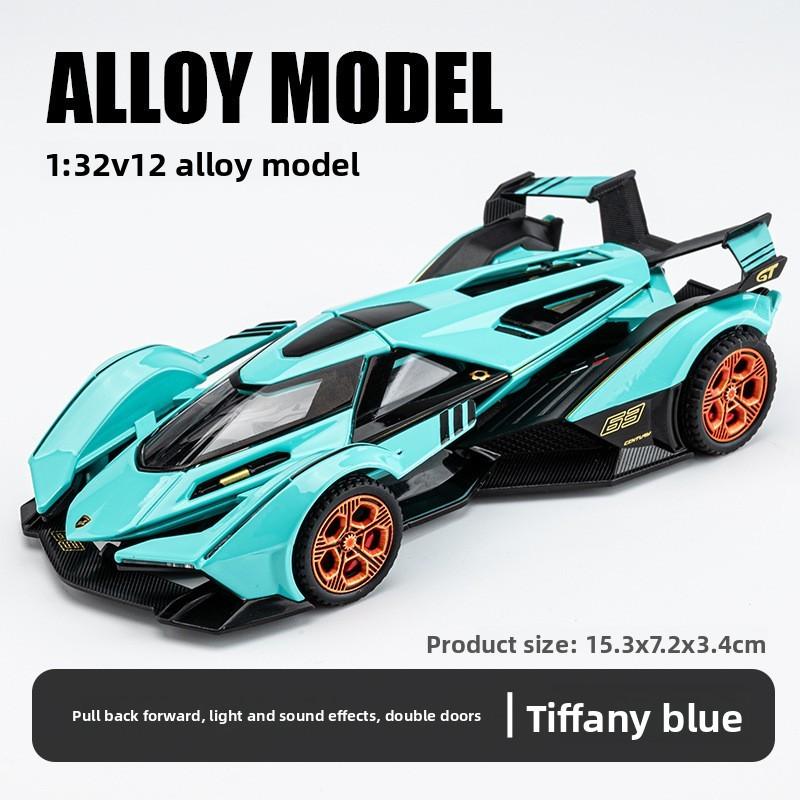 

Инерционная модель автомобиля из сплава со звуком и светом для подарков и коллекции синий