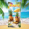 1 Stück Anpassbares Niedliches Ananas Strandtuch, Sommerliche Stimmung Personalisiertes Namens-Strandtuch für den Urlaub, Weich Schnelltrocknend Strand