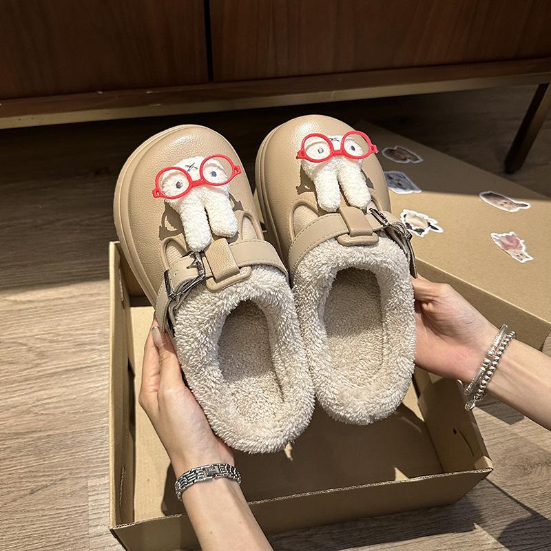 

Новые плюшевые хлопковые тапочки женские осенне-зимние домашние нескользящие меховые тапочки - Удобные и теплые, удобно носить 40/41 хаки