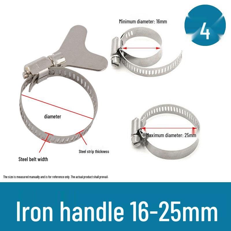 American Style 201 Stainless Steel Hose and Pipe Clamp for Ventilation and Communication Applications