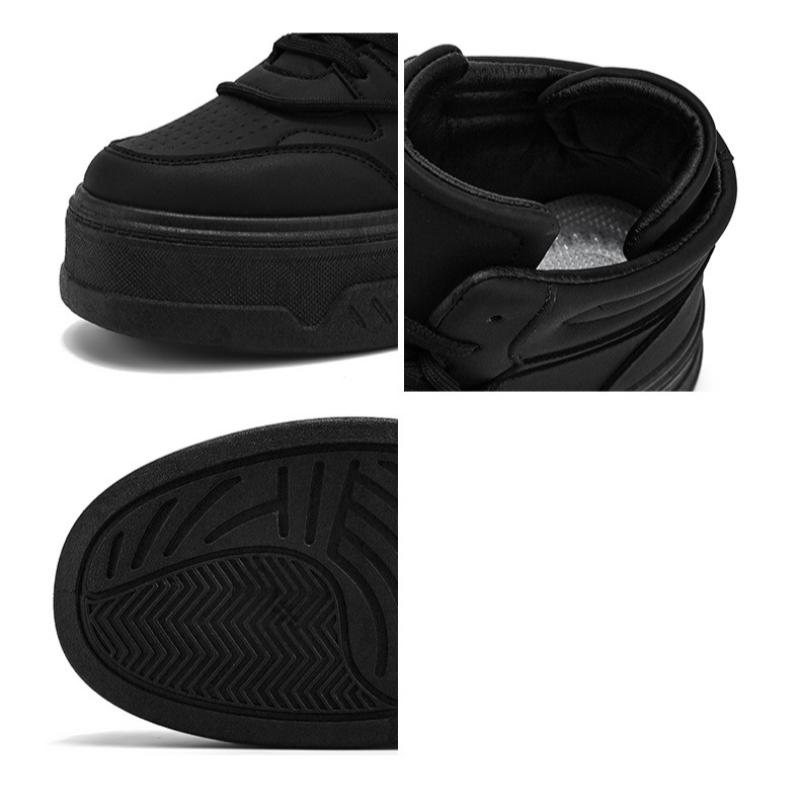 Fashion Spring Autumn Mens High Top Leather Casual Shoes Breathable Platform Mens Sneakers Outdoor Non Slip Damping Sports Running Shoes
