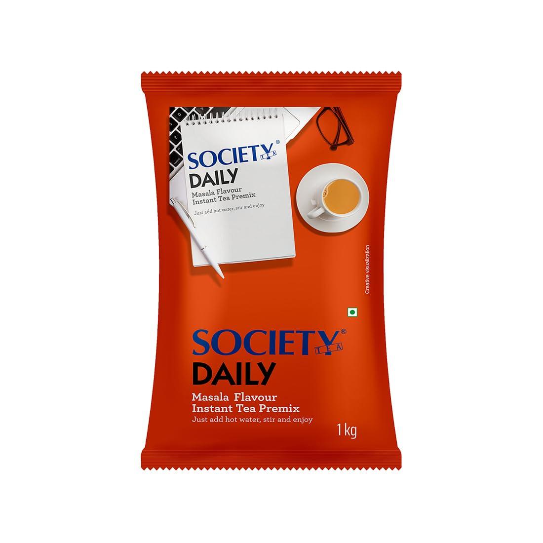 Society Daily Masala Premix 1 kg Pouch Instant Chai Powder Perfect Taste Aromatic Tea Blend