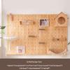 Solid Wood Wall-Mounted Cat Climbing Frame