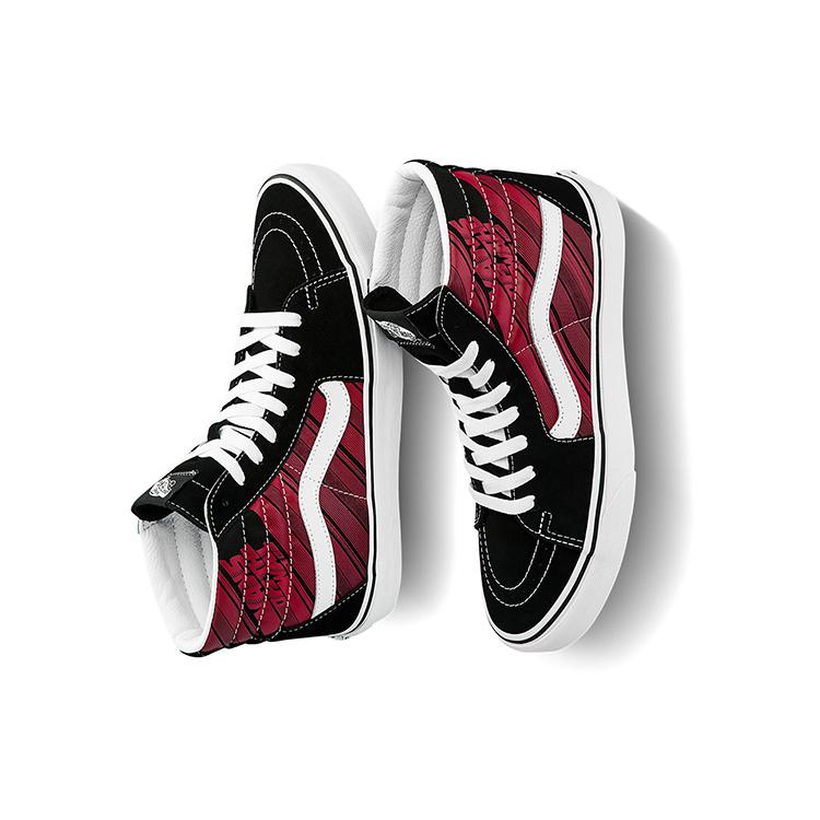 Vans SK8 Hi Retro Scarpe da Skate Casual Unisex Nero Rosso VN0A4U3C2C5