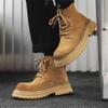 Vintage Martin Boots Couple Autumn Short Boots Versatile Big Yellow Boots British Style Tooling Boots 24458-J