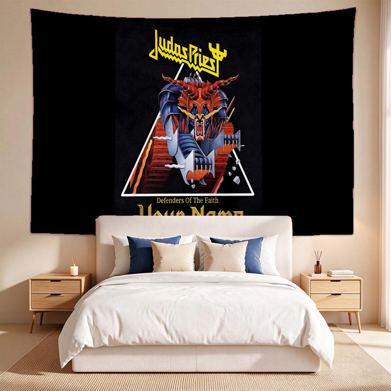 Judas Priest (1) Custom Name Tapestry Wall Hanging Tapestry Wall Art Decor for Bedroom Living Room