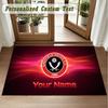 Crystal Velvet Square Rug Custom NameSheffield United FC Pattern Non Slip Home Floor Decor Rug