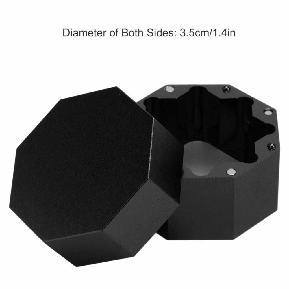 Octagonal Cue Chalk Box Holder Aluminium Alloy Pool Cue Chalk Holder  Billiards Game