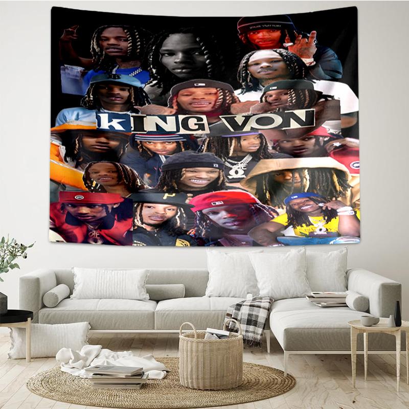 King Of The Rapper Tapestry Hanging for Bedroom,Livingroom, Playroom,Decor Art Room Wall Tapestry Holiday and Birthday Gifts