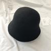 Solid Color Wool Fisherman Hat for Women, Vintage Small Hat, Versatile and Warm Knitted Bucket Hat for Autumn and Winter